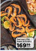 Food Lover's Pink Prawns 26/30-800g Each