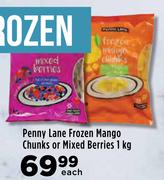 Penny Lane Frozen Mango Chunks Or Mixed Berries-1kg Each