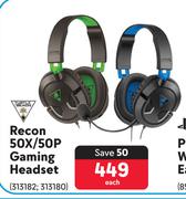 Recon 50X/50P Gaming Headset