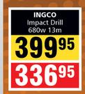 Ingco Impact Drill 680W 13m