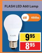 Flash LED A60 Lamp 6W 450lm
