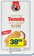 Bakers Tennis Classic Coconut Or Good Morning Rusks Assorted-450g Each