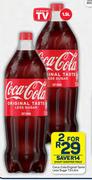 Coca Cola Original Taste Less Sugar-For 2 x 1.5L