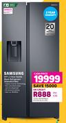 Samsung 617L 2 Door Gentle Black Refrigerator RS64R5311B4
