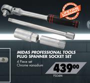 Midas Professional Tools Plug Spanner Socket Set PS04M