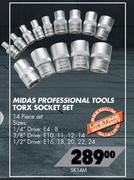 Midas Professional Tools Torx Socket Set SK14M