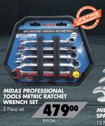 Midas Professional Tools Metric Ratchet 5 Piece Set RW5M