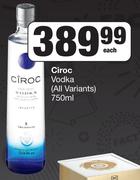 Ciroc Vodka (All Variants)-750ml Each 