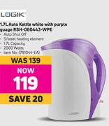 Logik 1.7L Auto Kettle White With Purple Gauge RSH-080443-WPE
