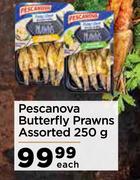 Pescanova Butterfly Prawns Assorted-250g Each