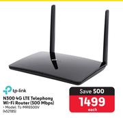 TP-Link N300 4G LTE Telephony WiFi Router 300 Mbps TL-MR6500V-Each
