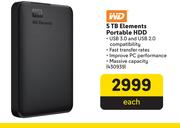 WD 5TB Elements Portable HDD