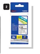 Brother TZE-241 Black Or White 18mm Laminated Tape-Each