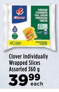 Clover Individually Wrapped Slices Assorted-360g Each