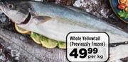 Whole Yellowtail (Previously Frozen)-Per Kg