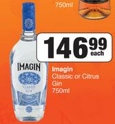 Imagin Classic Or Citrus Gin-750ml Each