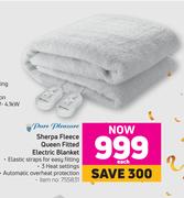 Pure Pleasure Sherpa Fleece Queen Fitted Electric Blanket