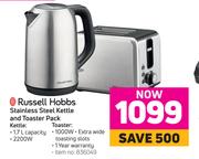 Russell Hobbs Stainless Steel Kettle & Toaster Pack