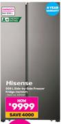Hisense 508L Side By Side Freezer Fridge H670SIT