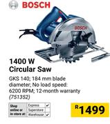 Bosch 1400W Circular Saw 751352