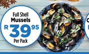 Full Shell Mussels-Per Pack