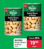 Rhodes Butter Beans In Brine-410g Each