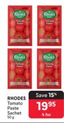 Rhodes Tomato Paste Sachet-For 4 x 50g 
