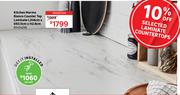 Kitchen Marmo Blanco Counter Top Laminate L246cm x D63.5cm x H2.8cm 81454016