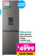 Hisense 222Ltr Bottom Mount Freezer Fridge H310BIT-WD