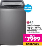 LG 18Kg Top Loader Washing Machine With Smart Inverter T18V1NDHT2