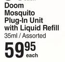 Doom Mosquito Plug In Unit With Liquid Refill Assorted-35ml Each