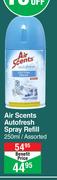 Air Scents Autofresh Spray Refill Assorted-250ml
