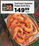 Food Lover's Vannamei Prawns 26/30-700g Each