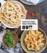 Food Lover's Squid Rings Or Strips-800g Each