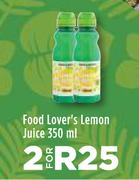Food Lover's Lemon Juice-For 2 x 350ml