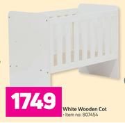 White Wooden Cot