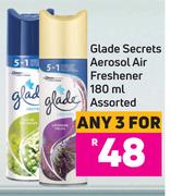 Glade Secrets Aerosol Air Freshener Assorted-For Any 3 x 180ml