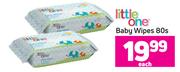 Little One Baby Wipes-80's Pack Each