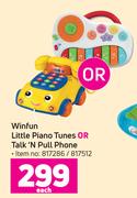Winfun Little Piano Tunes Or Talk 'N Pull Phones-Each