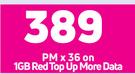 Samsung galaxy A04s Smartphone-On 1GB Red Top Up More Data