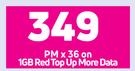 Samsung Galaxy A13 Smartphone-On 1GB Red Top Up More Data