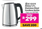 Eiger Animo 1.7L Stainless Steel Cordless Kettle