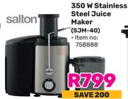 Salton 350W Stainless Steel Juice Maker SJM-40