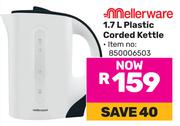 Mellerware 1.7L Plastic Corded Kettle