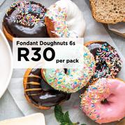 Fondant Doughnuts-6 Per Pack