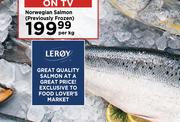 Norwegian Salmon (Previously Frozen)-Per Kg