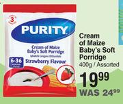 Purity cream of maize baby soft porridge clearance