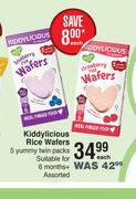 Kiddylicious Rice Wafers 5 Yummy Twin Packs (Suitable For 6 Months+) Assorted-Each