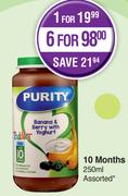 Purity Baby Food (10 Months) Assorted-For 6 x 250ml