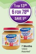 Purity Baby Food (7 Months) Assorted-For 6 x 125ml